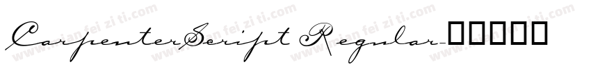 CarpenterScript Regular字体转换